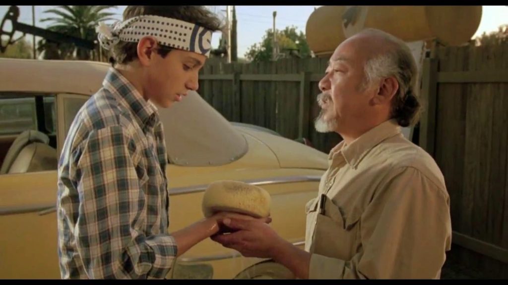 Escena de la película Karate Kid